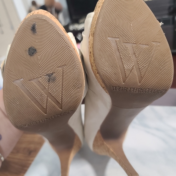 Beige Worthington Open Toe High Heels 👠 - Picture 4 of 8